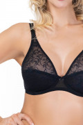 Lace soft cup bra Delight. Color: black