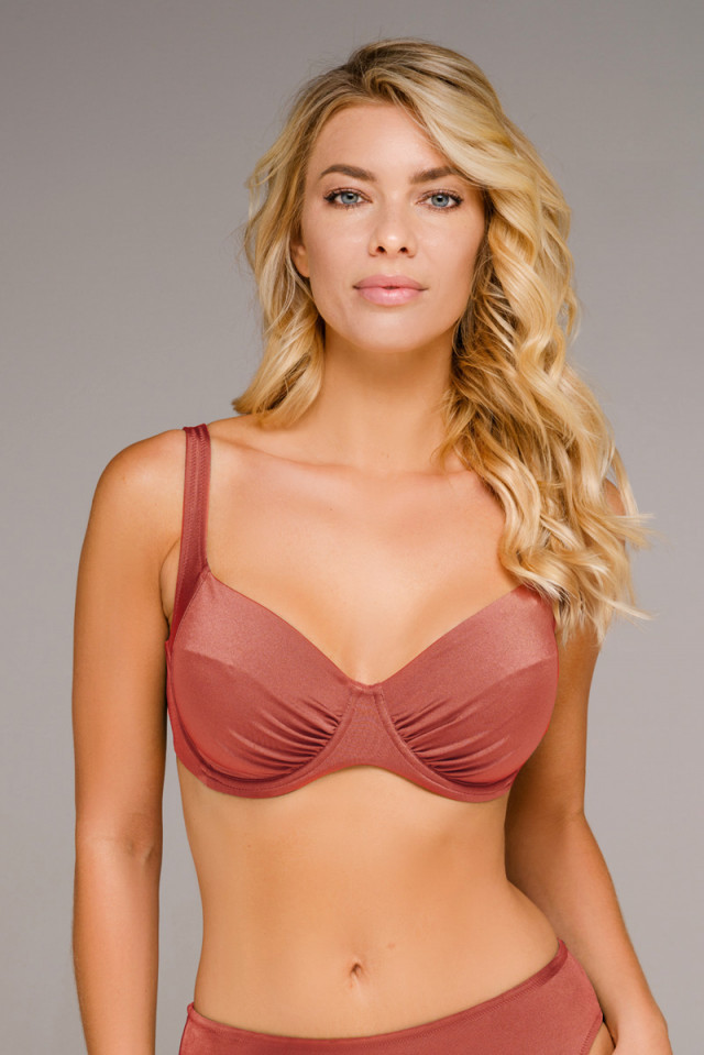 Bikini top Sumatra. Color: brick red