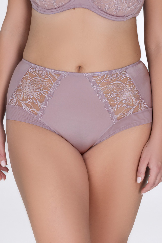 Kõrge vöökohaga püksid Loreta. Värv: violetne