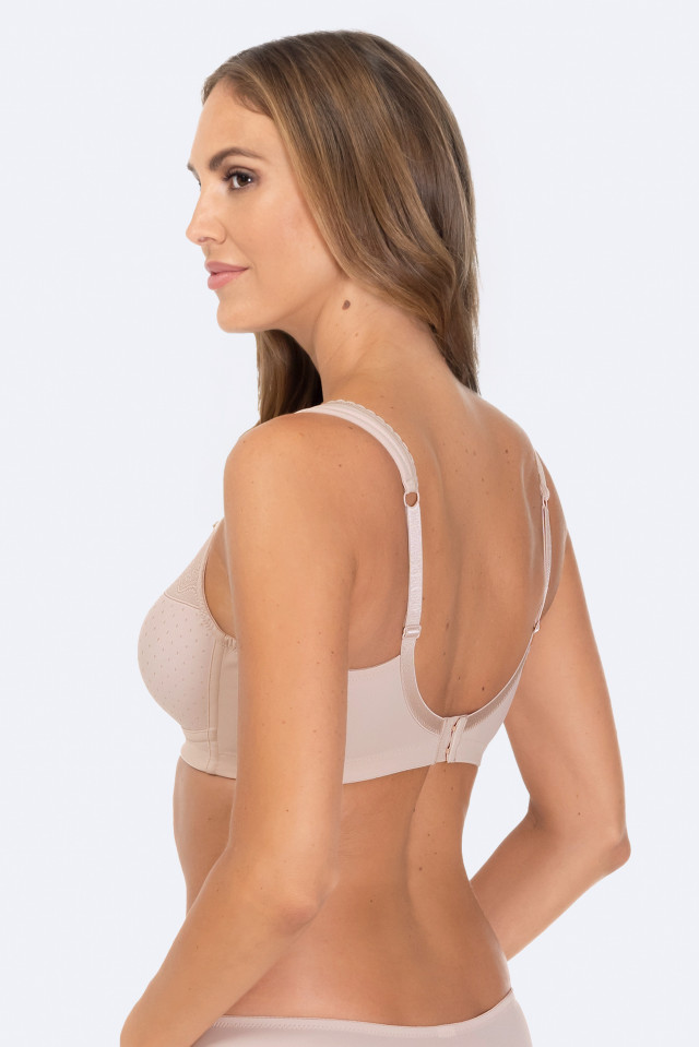 Supportive romantic dots bra Divine. Color: beige