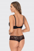 Black lace string briefs. Color: black
