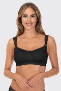 Cotton comfort nursing bra. Color: black