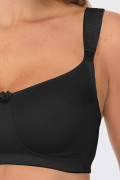 Cotton comfort nursing bra. Color: black