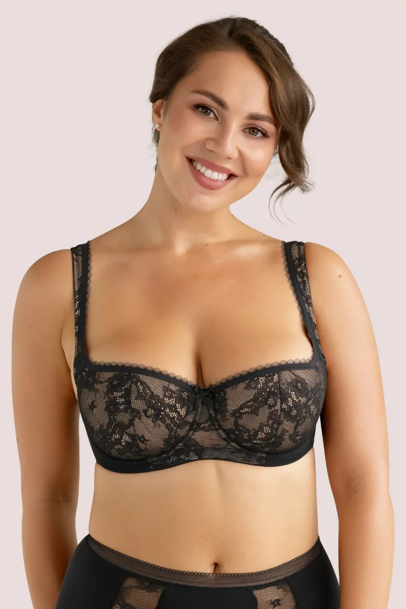 Delicate lace balconette bh Eliza. Color: black Delicate lace balconette bh Eliza. Color: black
