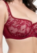 Delicate lace balconette bh Eliza. Color: garnet red Delicate lace balconette bh Eliza. Color: garnet red