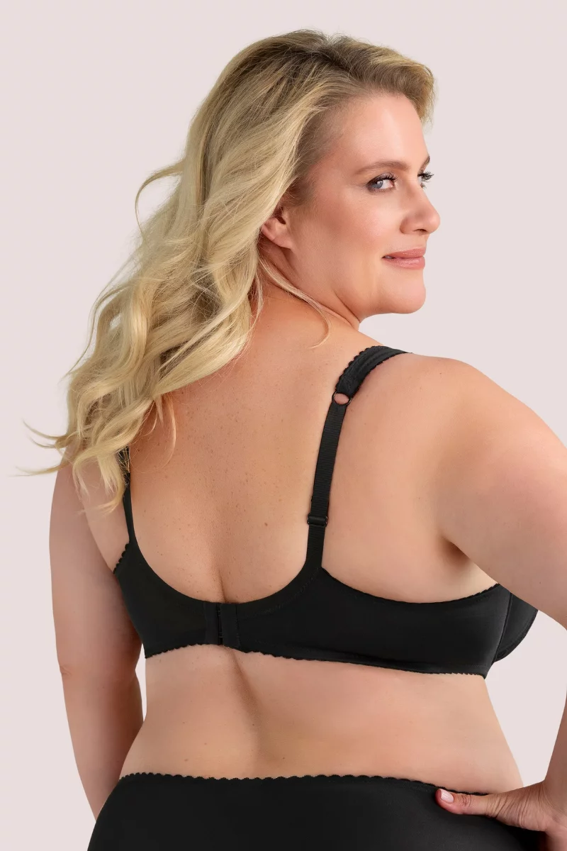 Floral lace support bra Anette. Color: black Floral lace support bra Anette. Color: black