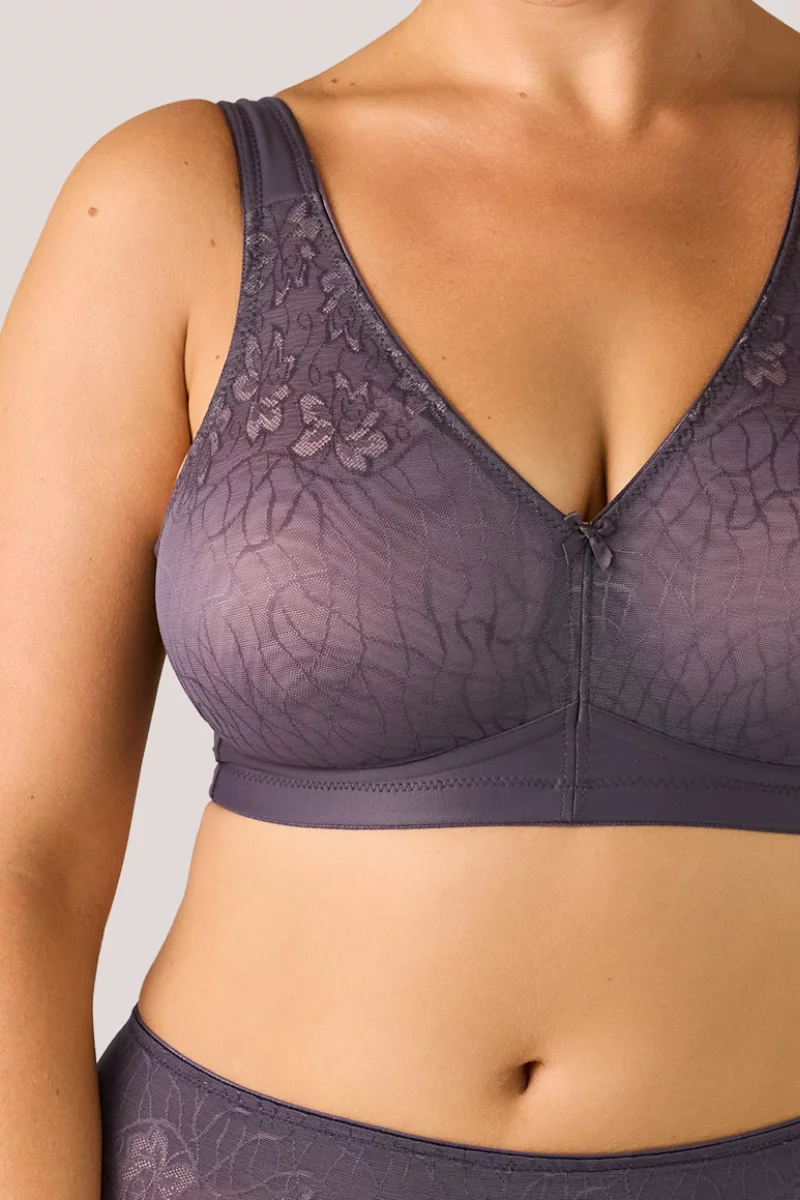 Powerlace support bra. Color: blue-grey