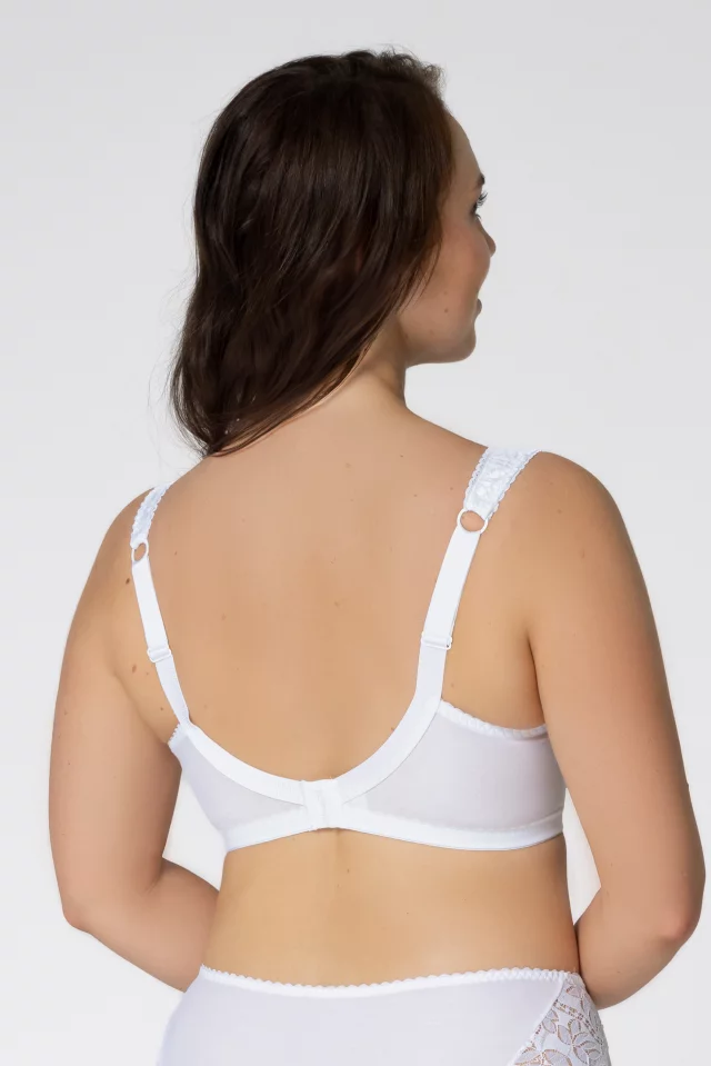 Soft comfort minimizer bra Galla. Color: white