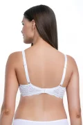 Lace Comfort Bra with Expressive Design. Color: White