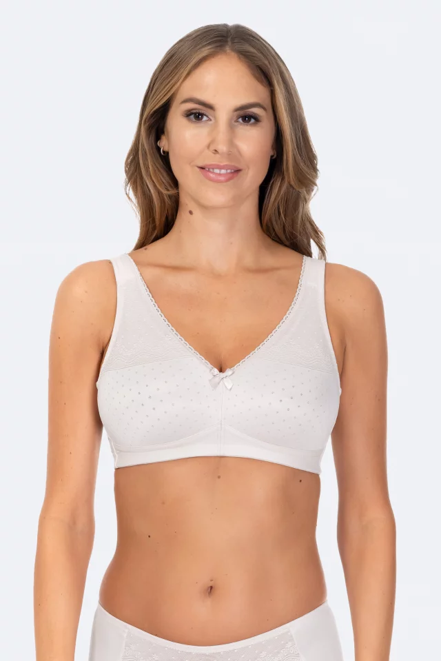 Supportive romantic dots bra Divine. Color: White
