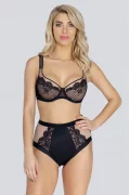 Lace and mesh high-waist briefs Jessica. Color: black