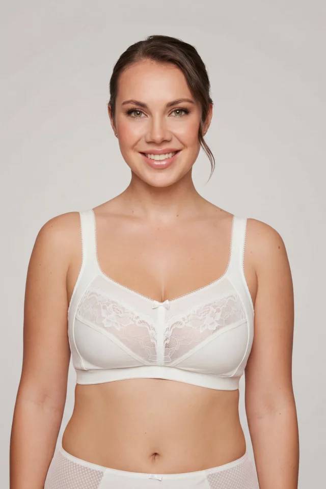 Supportive Soft Lift Bra. Color: White