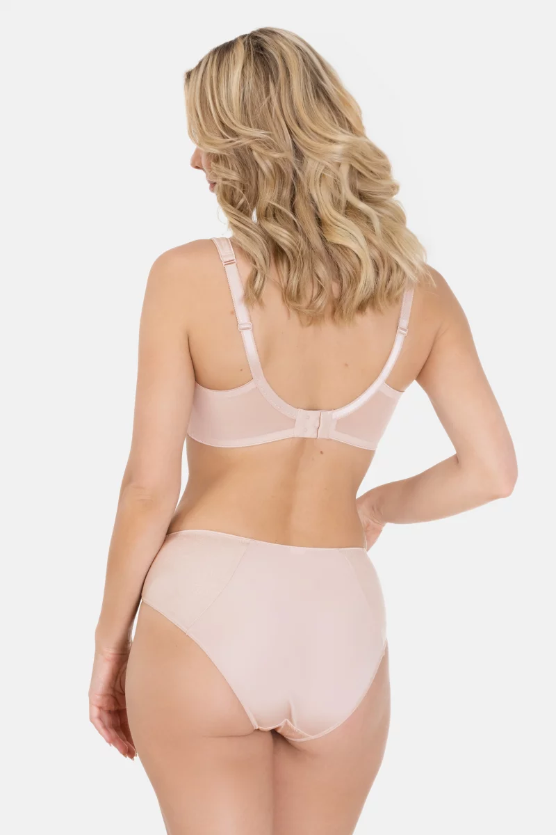Jacquard mid-waist briefs Sofia. Color: beige