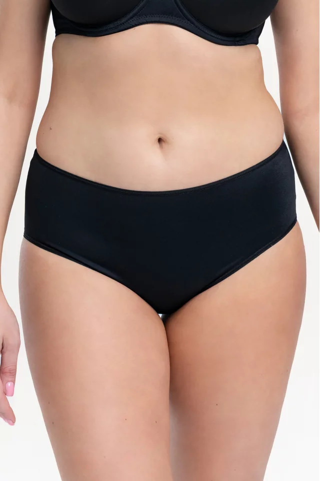 Seamless mid-waist briefs True. Color: black