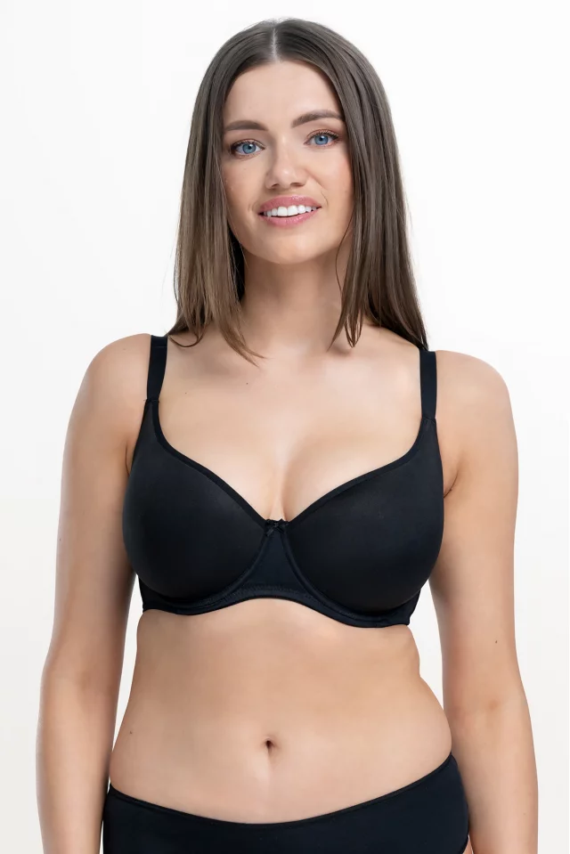 Soft underwire T-shirt bra True. Color: black