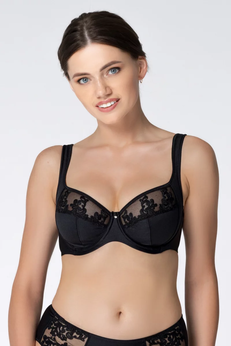 Grace embroidered soft cup bra. Color: black Grace embroidered soft cup bra. Color: black