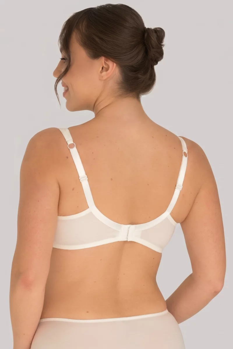 Side Support Bra with Cotton Lining. Color: ivory