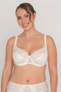 Side Support Bra with Cotton Lining. Color: ivory