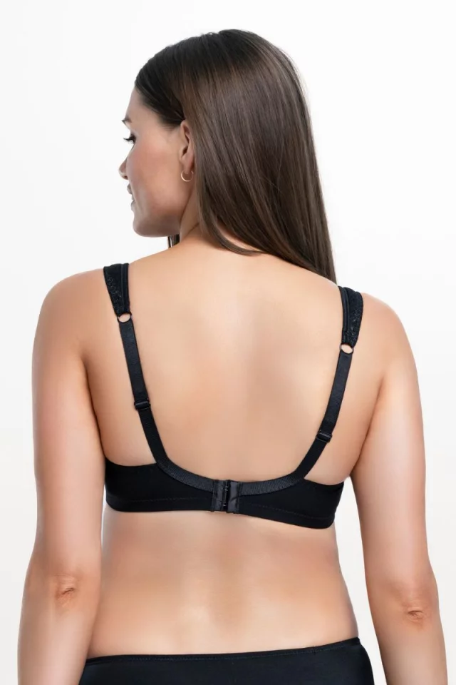 Padded cup balconette bra Glorious. Color: black