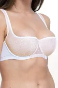Padded cup balconette bra Glorious. Color: white