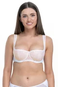 Padded cup balconette bra Glorious. Color: white
