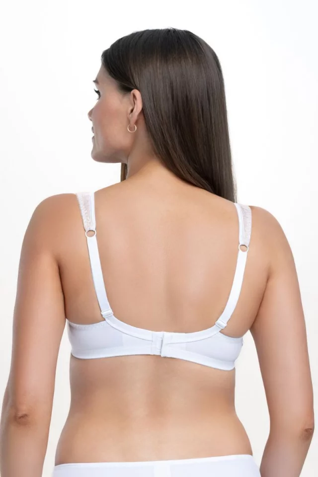 Padded cup balconette bra Glorious. Color: white