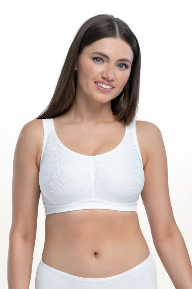 Traadita rinnahoidja õrna toestusega. Värv: elevandiluu