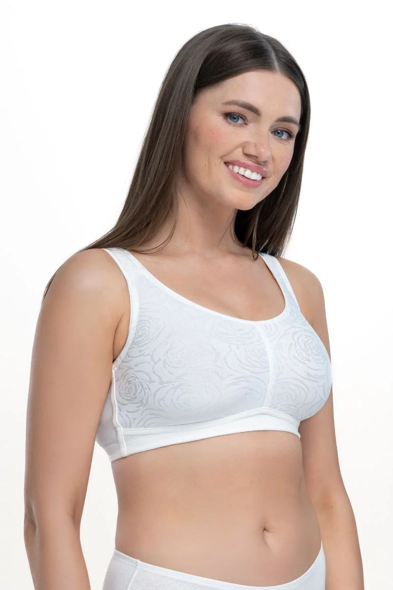 Traadita rinnahoidja õrna toestusega. Värv: elevandiluu