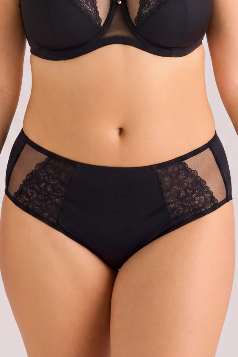 Elegantsed ja kerged keskmise värvliga pitsist aluspüksid. Värv: Must Elegantsed ja kerged keskmise värvliga pitsist aluspüksid. Värv: Must