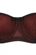 Padded balconette bra Kamila. Color: black/dark red Padded balconette bra Kamila. Color: black/dark red