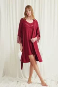 Nightwear set Monamise. Color: dark red