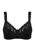 Floral lace support bra Anette. Color: black