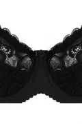 Floral lace support bra Anette. Color: black