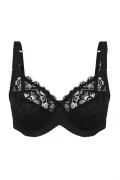 Floral lace support bra Anette. Color: black