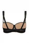 Delicate lace padded balconette bra Eliza. Color (70-110, F-H): black