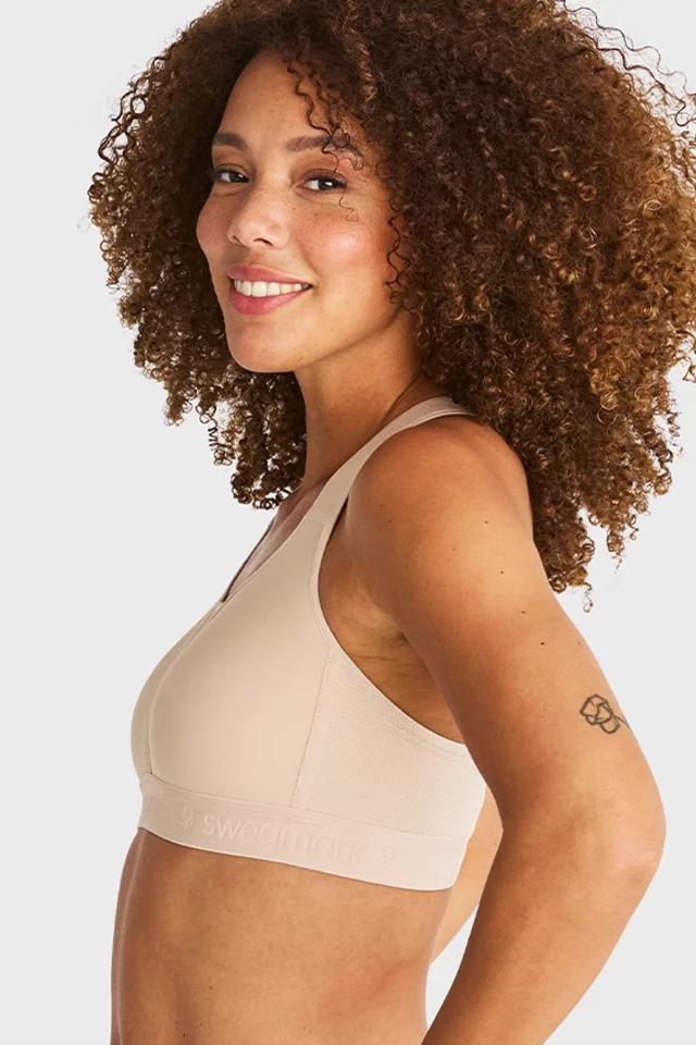Sport bra Kimberly Iconic. Color: beige