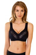 Wireless cotton comfort bra Galla. Color: black