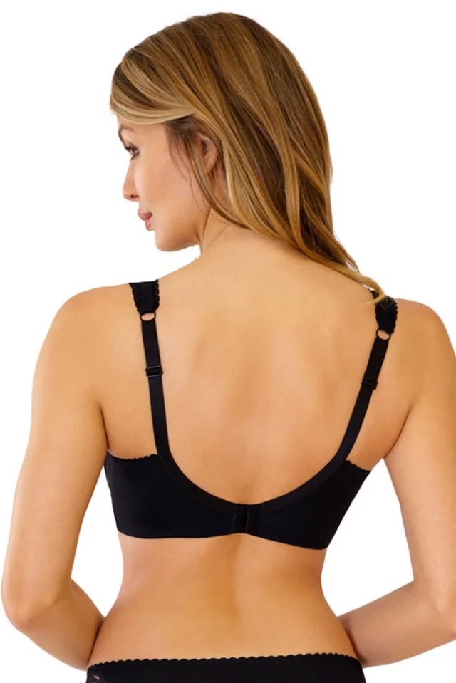 Wireless cotton comfort bra Galla. Color: black