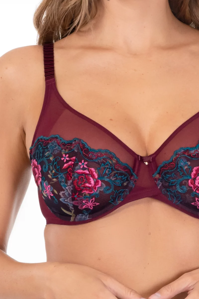 Бюстгальтер Amantha. Цвет: бордовый