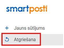 SmartPosti atgriešanas sadaļa