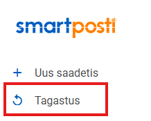 SmartPosti tagastuse jaotis